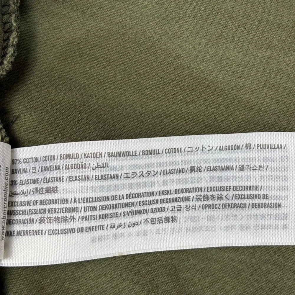 Hollister Women L Utility Jacket Green Moto Stitch Drawstring Waist‎ Casual Coat
